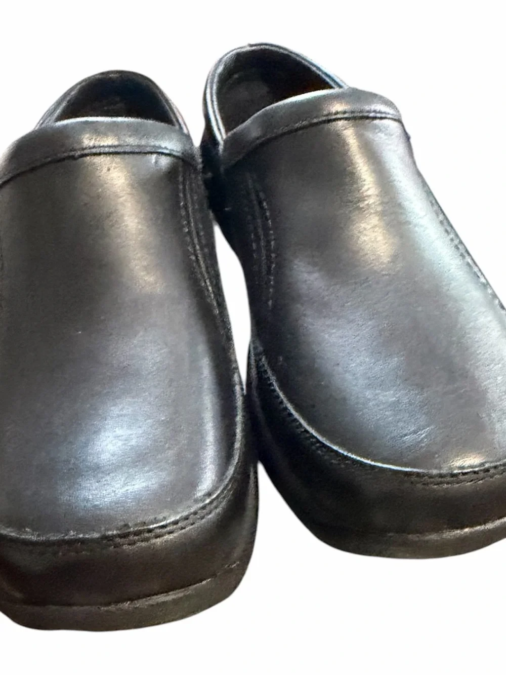 LL Bean Black Leather Clogs Mules Women Size 9.5 NWOB